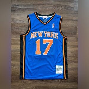 Mitchell & Ness Blue New York Knicks Jeremy Lin Jersey #17